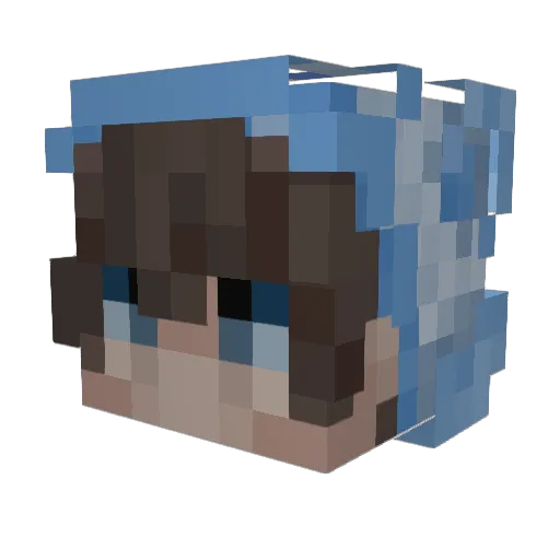 LiarOne Minecraft avatar head, 3D render