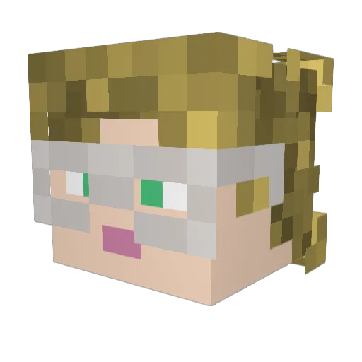 Liaron19 Minecraft avatar head, 3D render