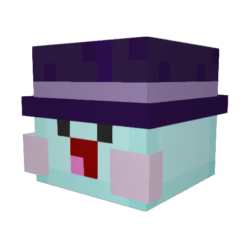 Liasox Minecraft avatar head, 3D render
