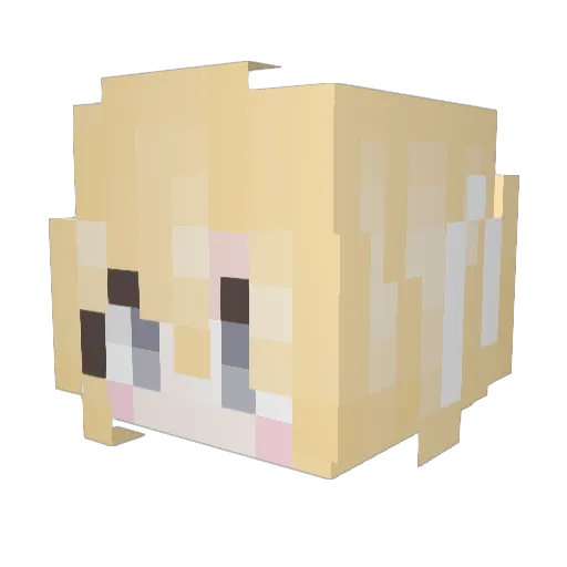 Lib Minecraft avatar head, 3D render