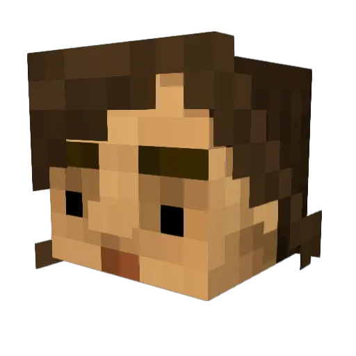 Libagale Minecraft avatar head, 3D render