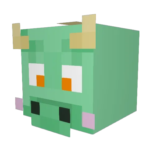Libbles Minecraft avatar head, 3D render