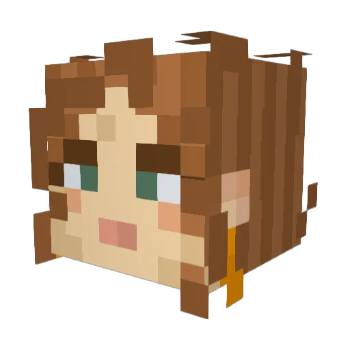 Libbyhhh Minecraft avatar head, 3D render