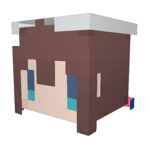 Libeccit Minecraft avatar head, 3D render