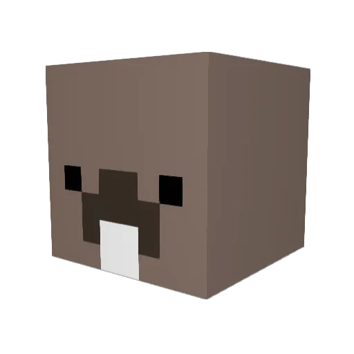 Liberatchi Minecraft avatar head, 3D render