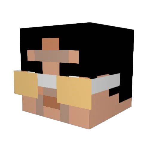 Liboy_PPAP Minecraft avatar head, 3D render