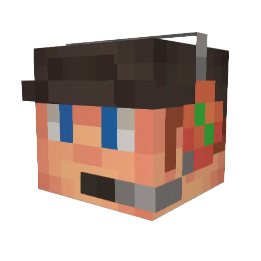 LibratorV Minecraft avatar head, 3D render