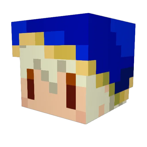 Librush Minecraft avatar head, 3D render