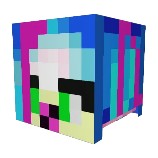 LibsterMiner Minecraft avatar head, 3D render