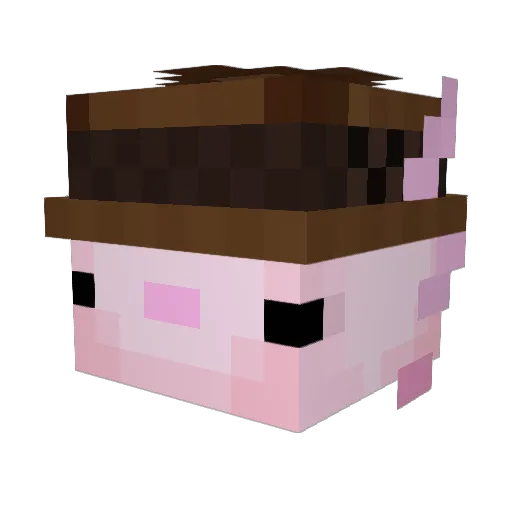 LicPlatanito Minecraft avatar head, 3D render