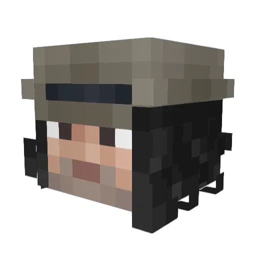 LicasChan Minecraft avatar head, 3D render