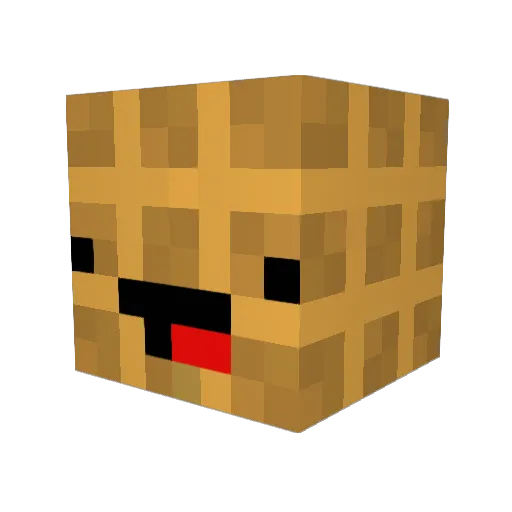 LicenciadoAwA Minecraft avatar head, 3D render