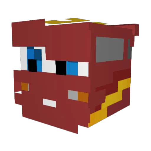 Lichangan Minecraft avatar head, 3D render
