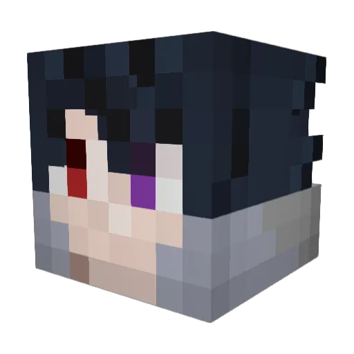 Lichprinz Minecraft avatar head, 3D render