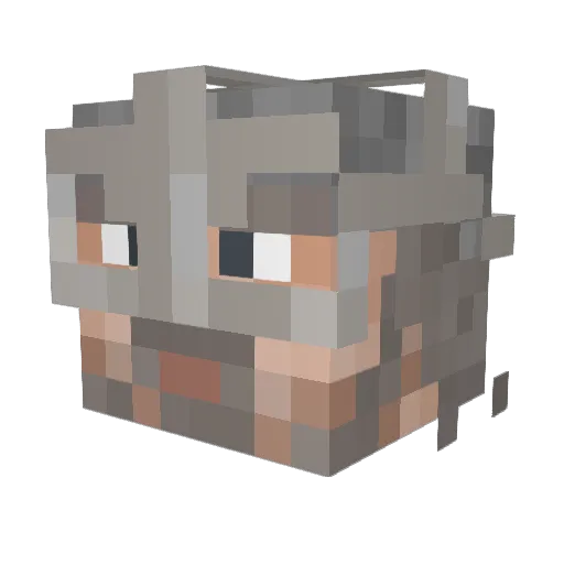 Lichscourge Minecraft avatar head, 3D render
