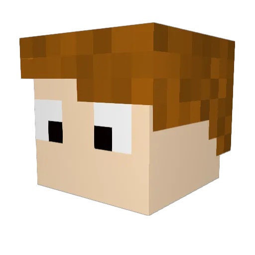 Lichstar Minecraft avatar head, 3D render