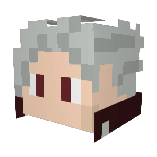 LichtEntlein Minecraft avatar head, 3D render