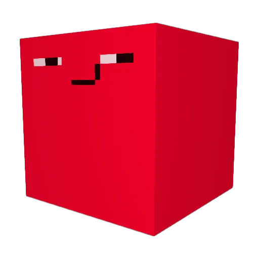 LichtRood Minecraft avatar head, 3D render