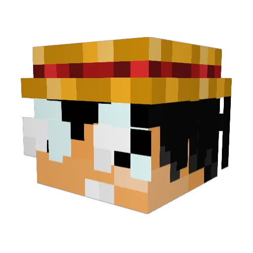 Lichtgamer Minecraft avatar head, 3D render