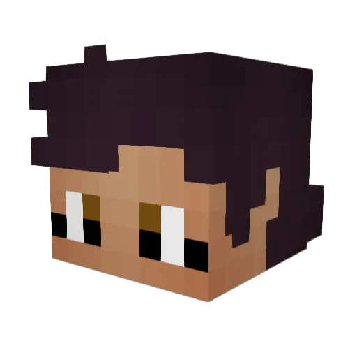 Lichtor Minecraft avatar head, 3D render