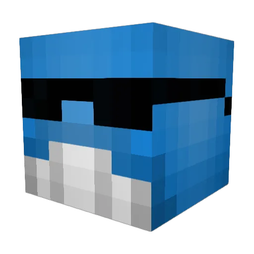 Lichtschatten Minecraft avatar head, 3D render