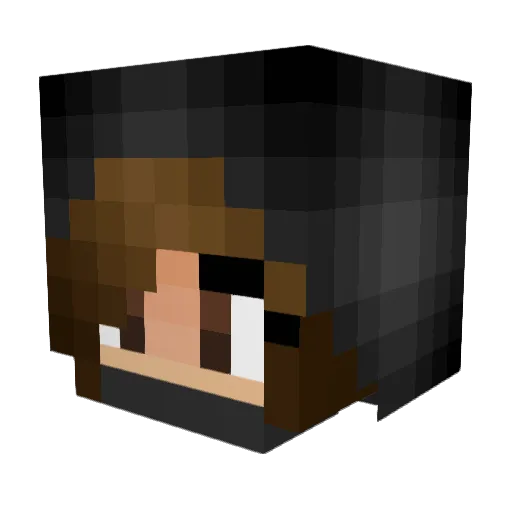 Lici01 Minecraft avatar head, 3D render
