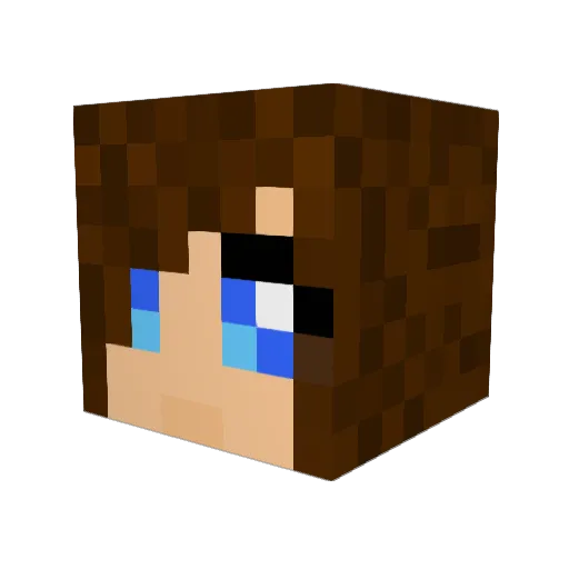 LiciaRose Minecraft avatar head, 3D render