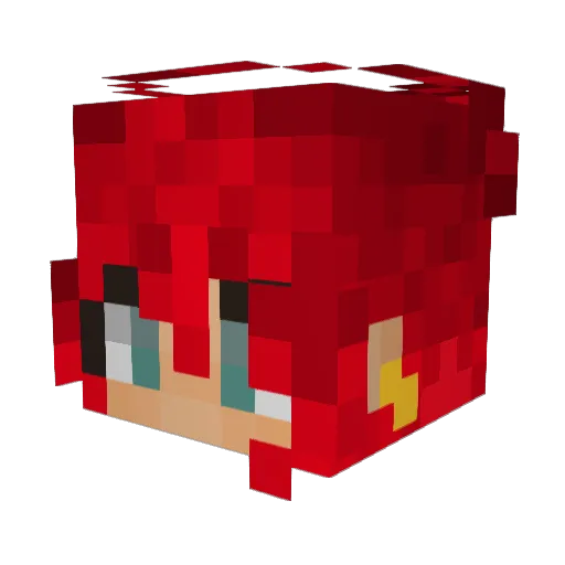 Liciam Minecraft avatar head, 3D render