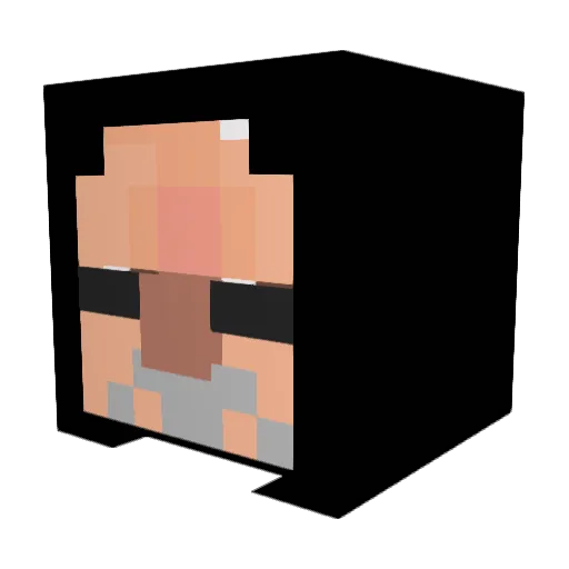LickMyBung Minecraft avatar head, 3D render