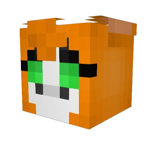 LickToe Minecraft avatar head, 3D render