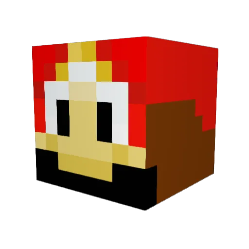 Licker101 Minecraft avatar head, 3D render