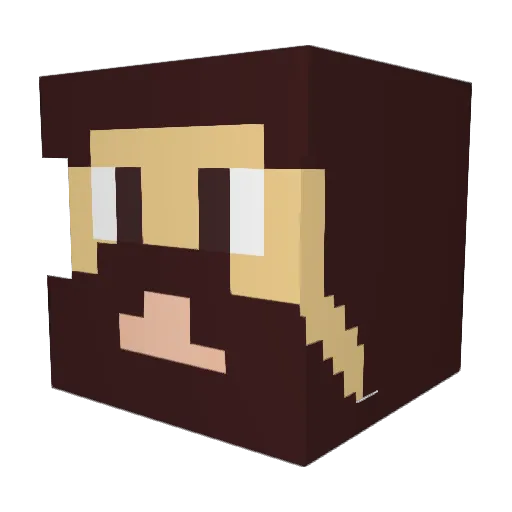 Lickerous Minecraft avatar head, 3D render