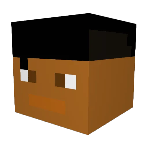 Lickhorn Minecraft avatar head, 3D render