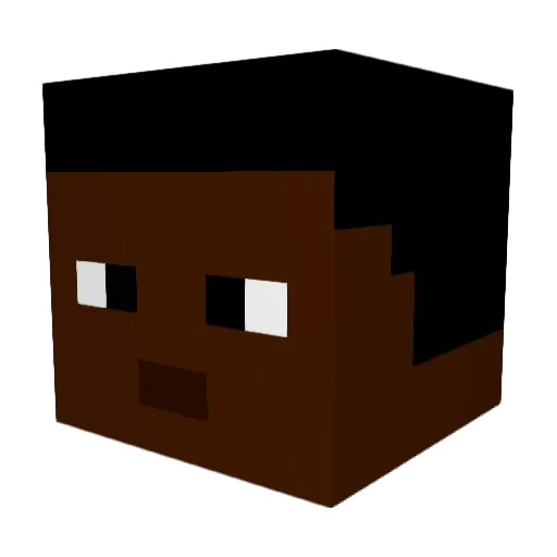 LickingToes Minecraft avatar head, 3D render