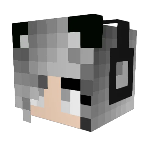 Lickliss Minecraft avatar head, 3D render