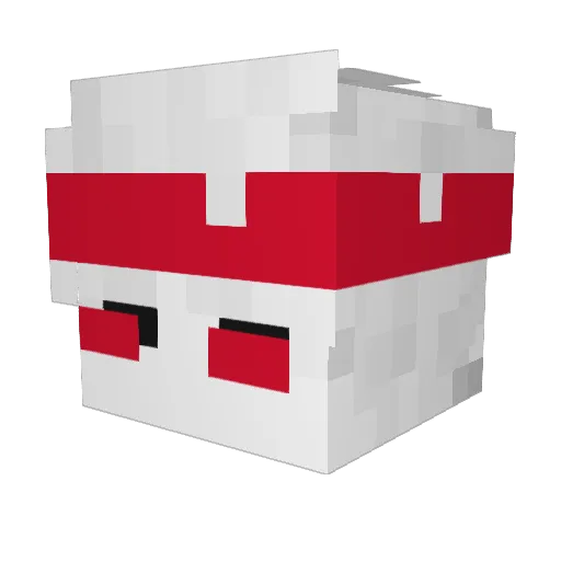 Lickmypeen Minecraft avatar head, 3D render