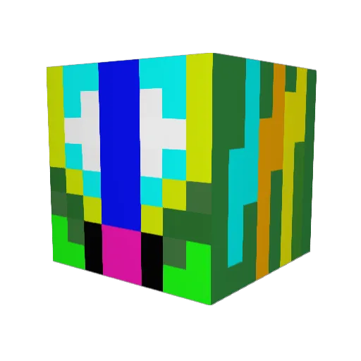 Lickpick Minecraft avatar head, 3D render