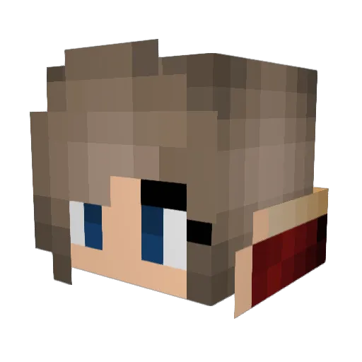 LicoriceWolf Minecraft avatar head, 3D render