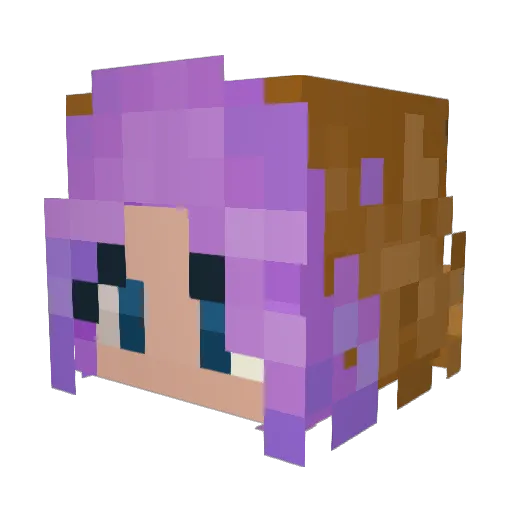 Licoricediamond Minecraft avatar head, 3D render