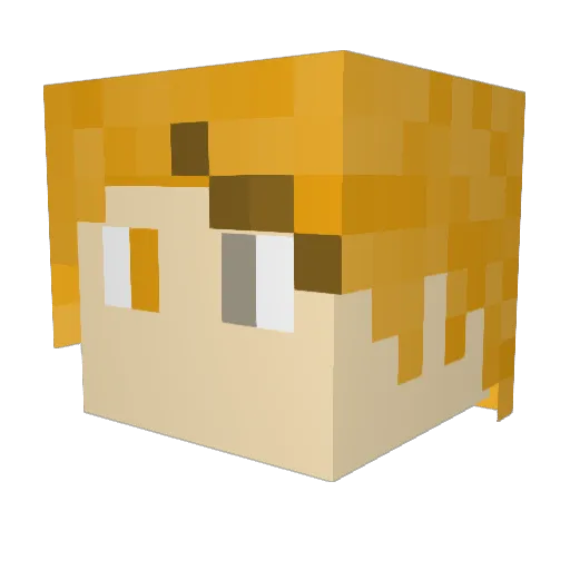 Licorious Minecraft avatar head, 3D render
