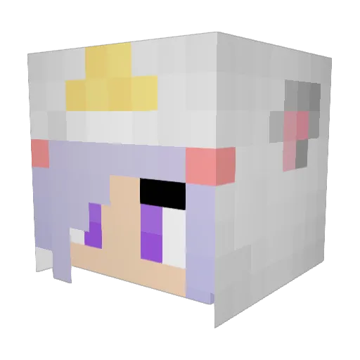 Licorn3_ Minecraft avatar head, 3D render