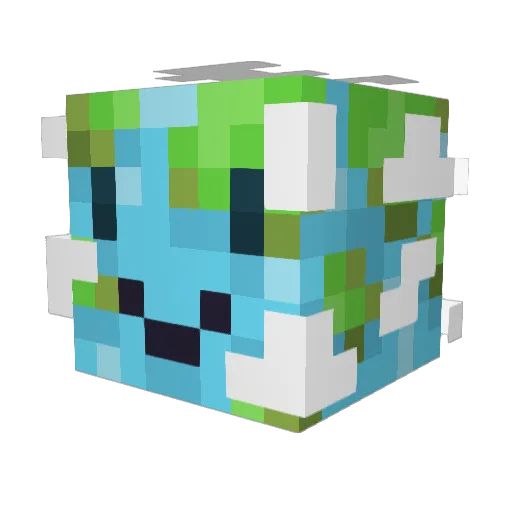 Licornie Minecraft avatar head, 3D render