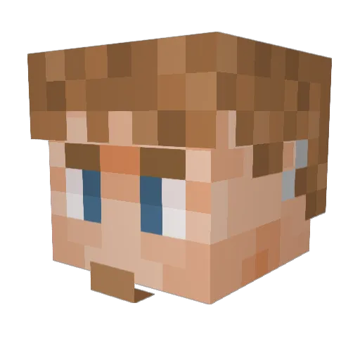 Licuado Minecraft avatar head, 3D render