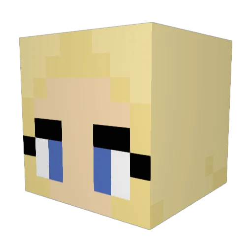 Lidbrandt Minecraft avatar head, 3D render