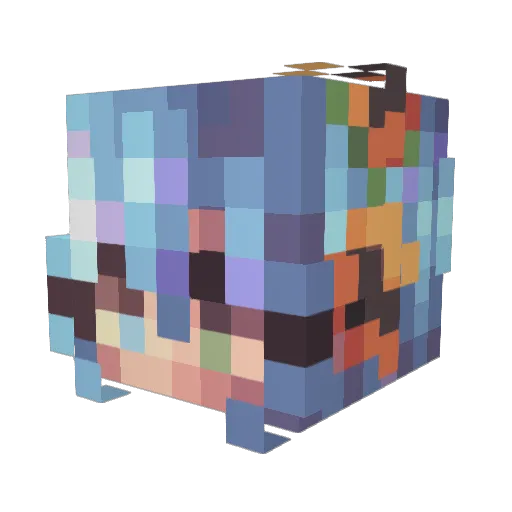 Liddacris Minecraft avatar head, 3D render