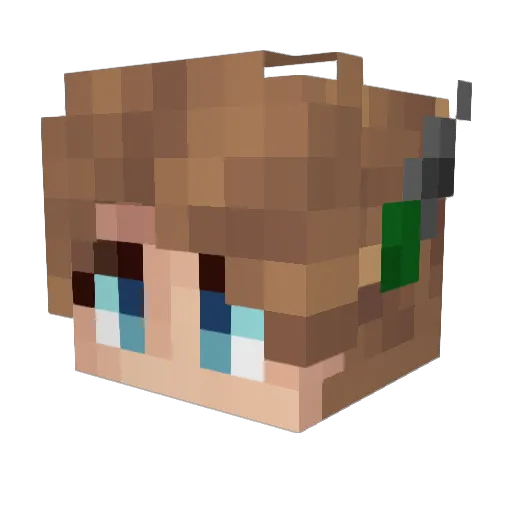 LiddelFolk Minecraft avatar head, 3D render