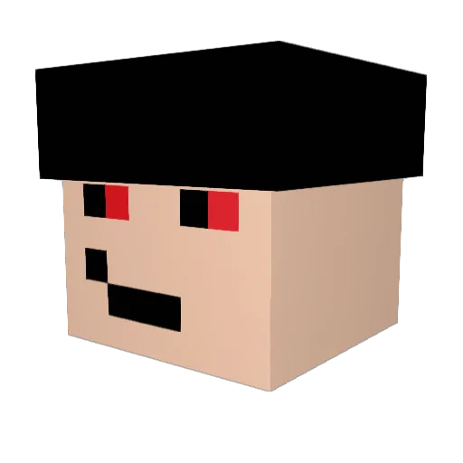 LiderNugget Minecraft avatar head, 3D render