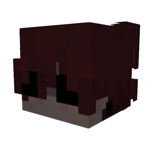 Lidly Minecraft avatar head, 3D render