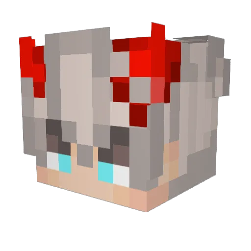 LidokainaV2 Minecraft avatar head, 3D render