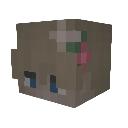LiebeDichSelbst Minecraft avatar head, 3D render